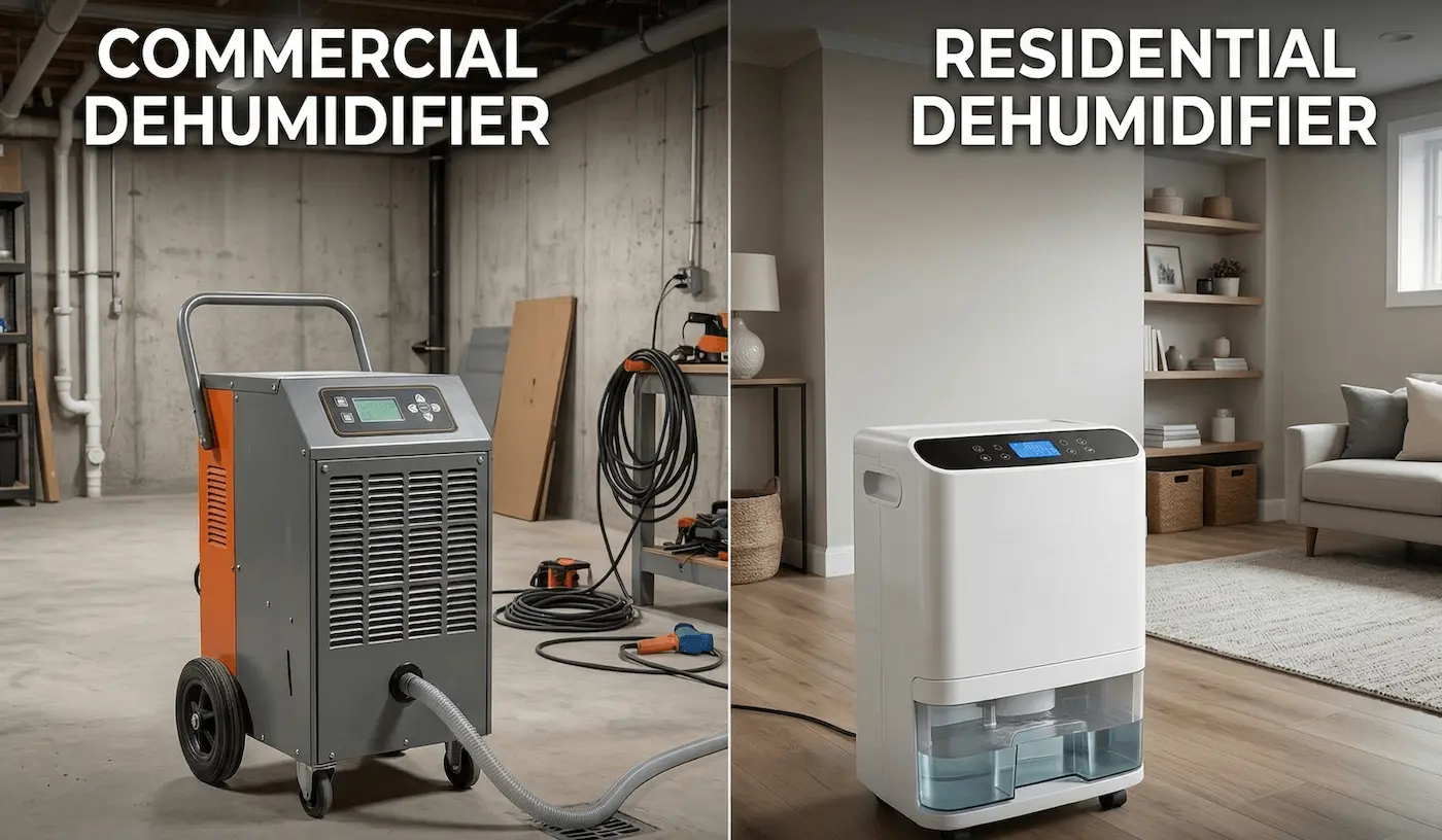 Commercial Dehumidifier vs Residential Dehumidifier